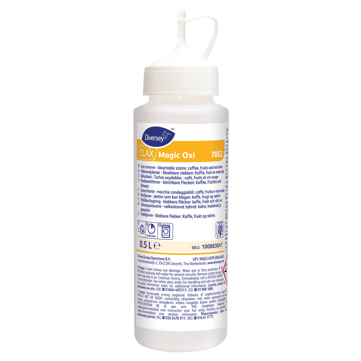 Smacchiante per caffè frutta e vino Diversey Clax Magic Oxi 70E2 4x500 ml