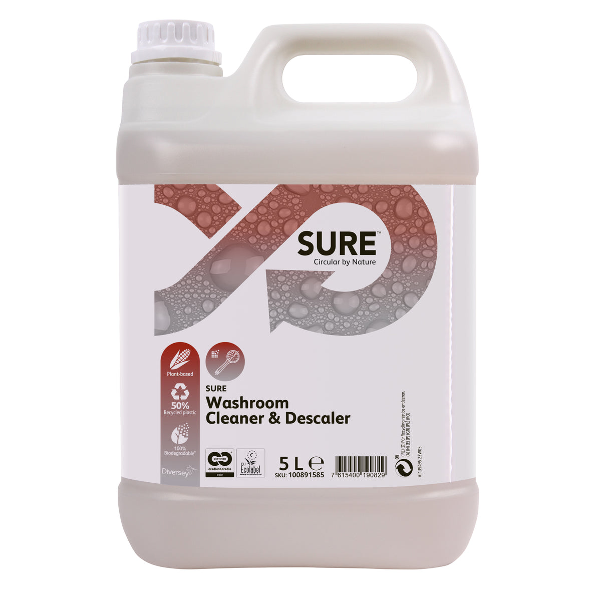 Detergente disincrostante per il bagno Diversey SURE Washroom Cleaner & Descaler 5 litri