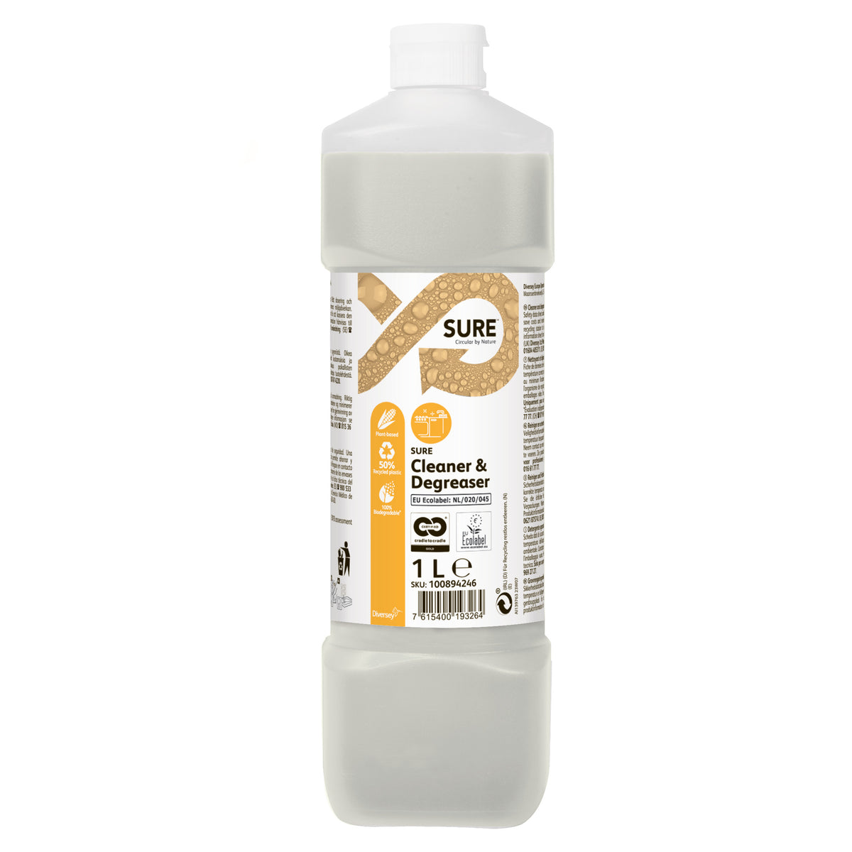 Sgrassatore energico e per pavimenti Diversey SURE Cleaner & Degreaser 1 litro