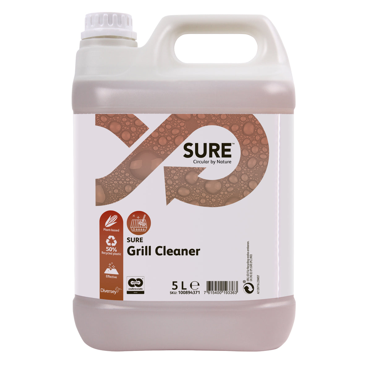 Detergente quotidiano per forni e grill Diversey SURE Grill cleaner 5 litri