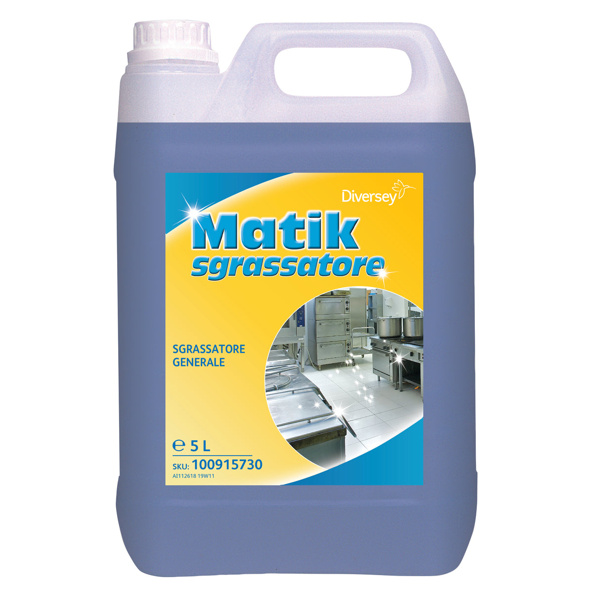 Detergente sgrassante per pavimenti e superfici Diversey Matik Sgrassatore 2x5 litri