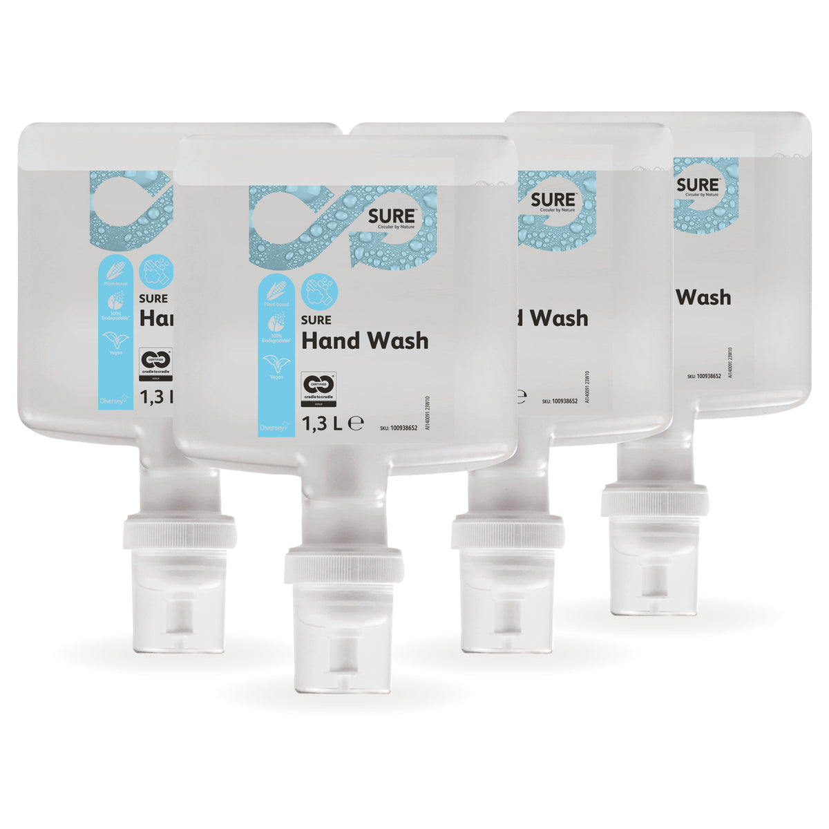 Sapone lavamani vegetale al limone Diversey SURE Hand Wash 4x1,3 litri