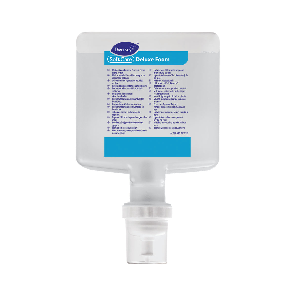 Detergente lavamani idratante in schiuma Diversey Soft Care Deluxe Foam 4x1,3 litri