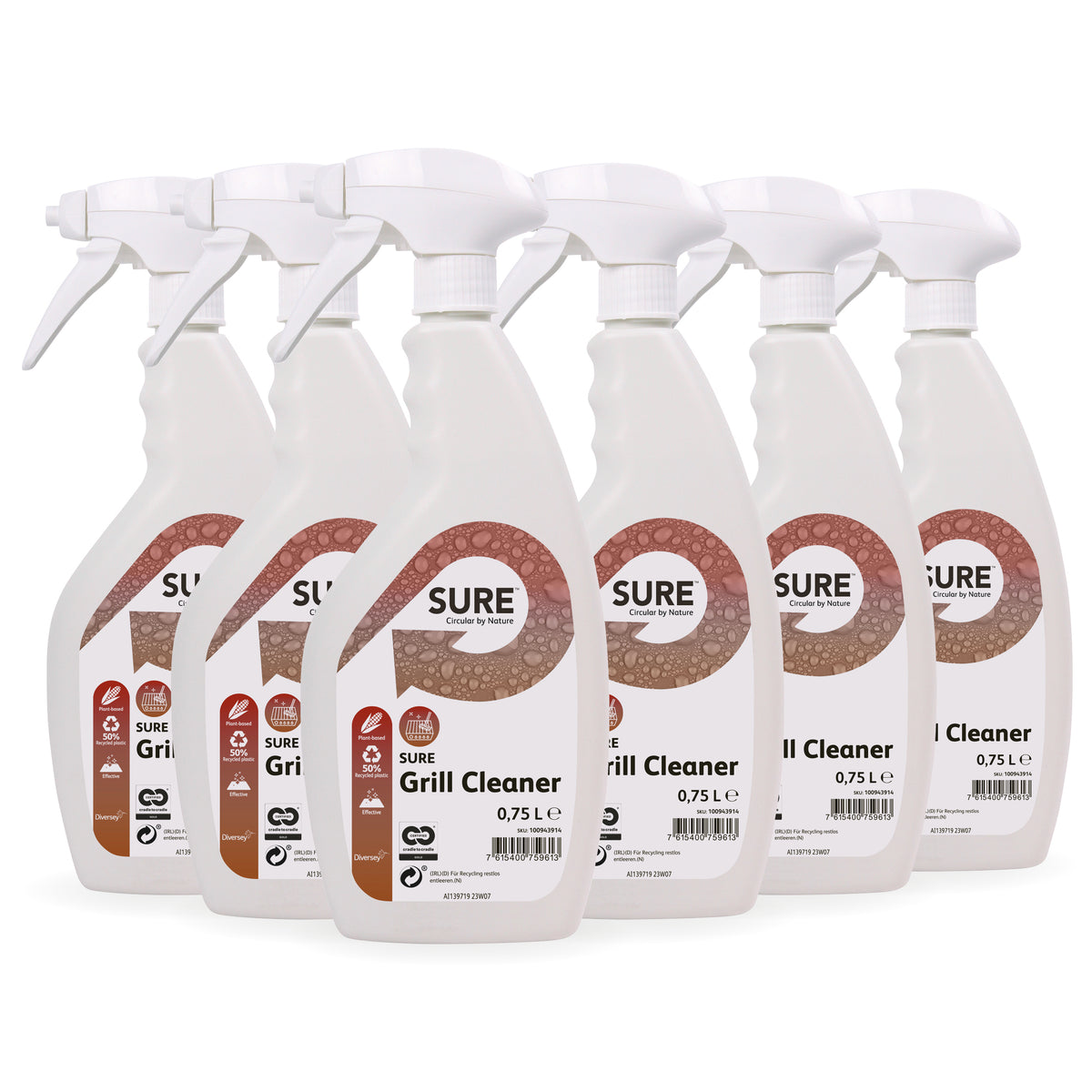 Detergente quotidiano per forni e grill Diversey SURE Grill cleaner 6x750 ml