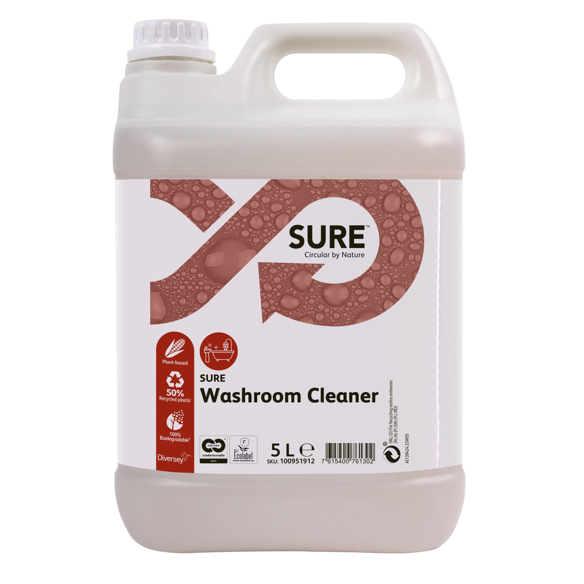 Detergente quotidiano per il bagno Diversey SURE Washroom Cleaner 5 litri
