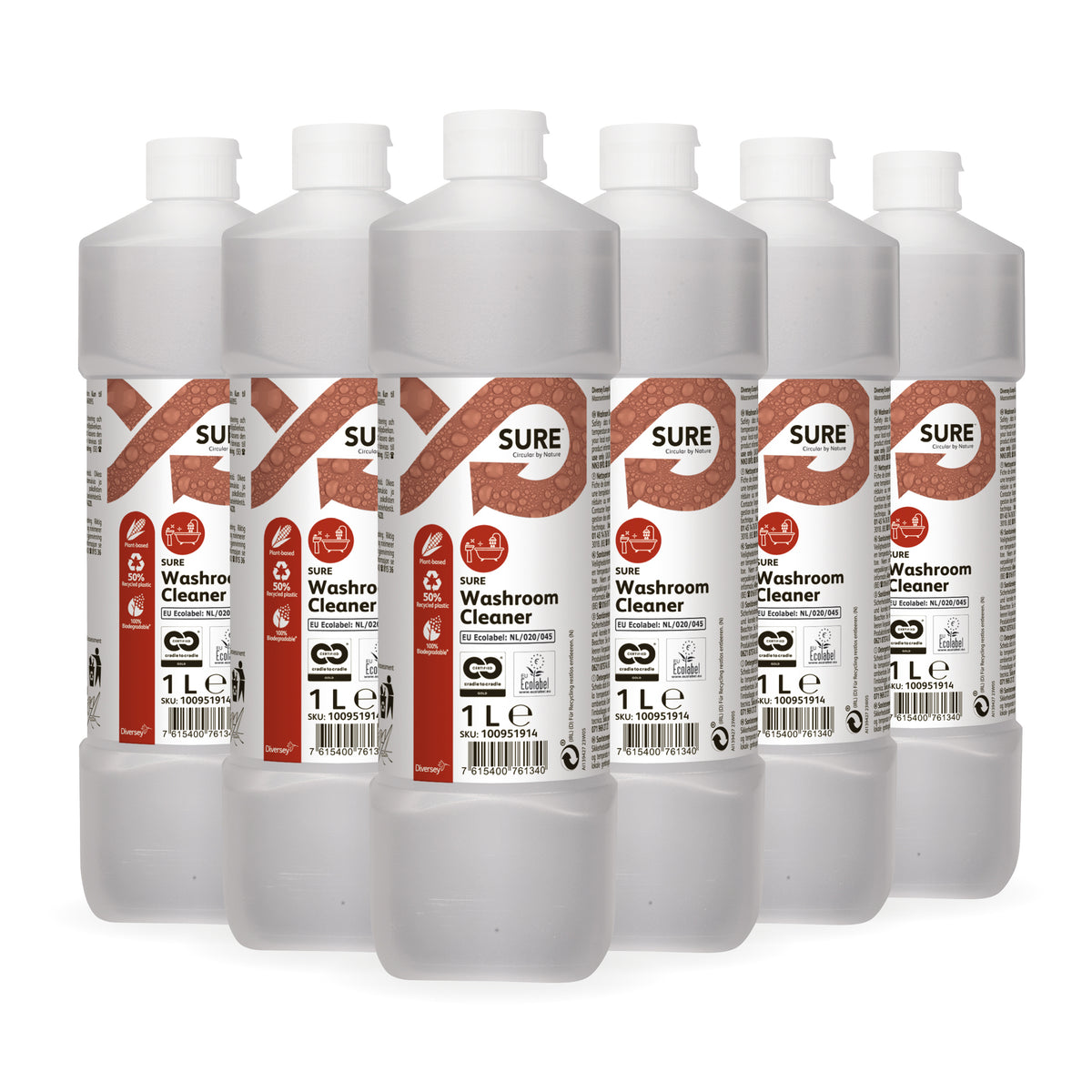 Detergente quotidiano per il bagno Diversey SURE Washroom Cleaner 6x1 litro
