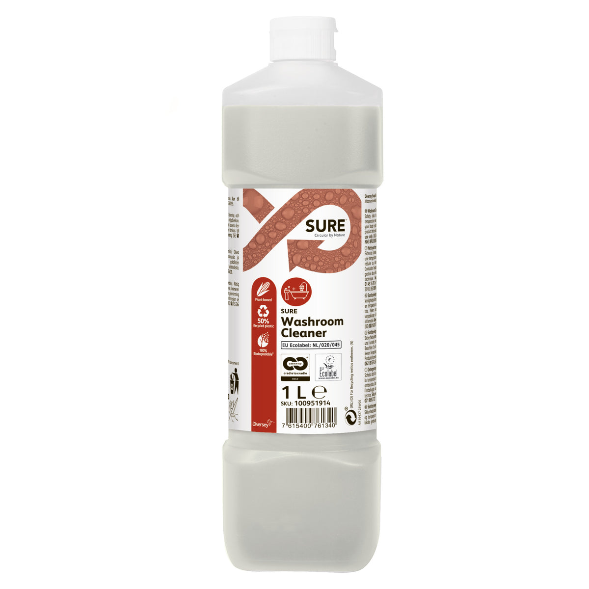 Detergente quotidiano per il bagno Diversey SURE Washroom Cleaner 1 litro