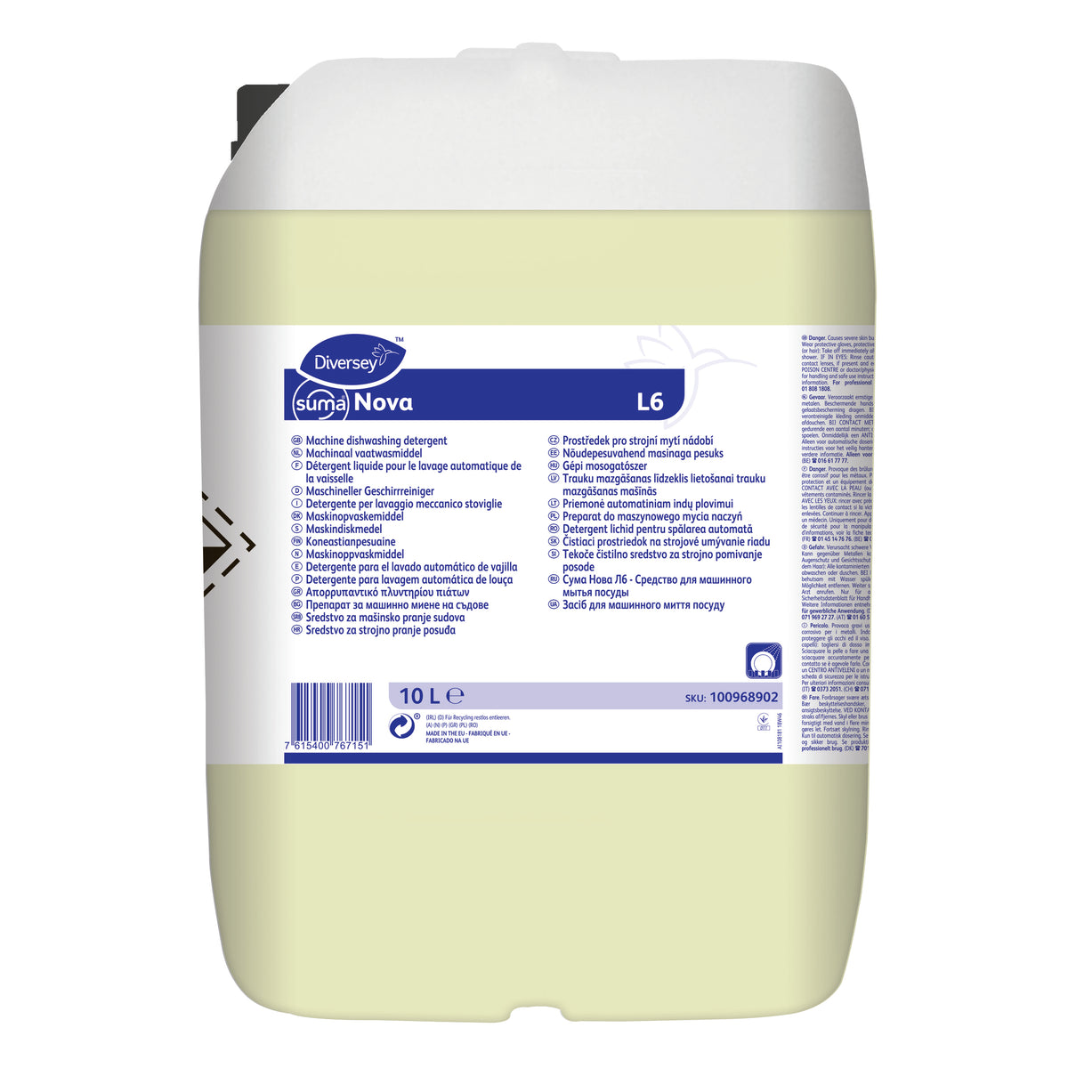 Detergente lavastoviglie per acque dure Diversey Suma Nova L6 10 litri