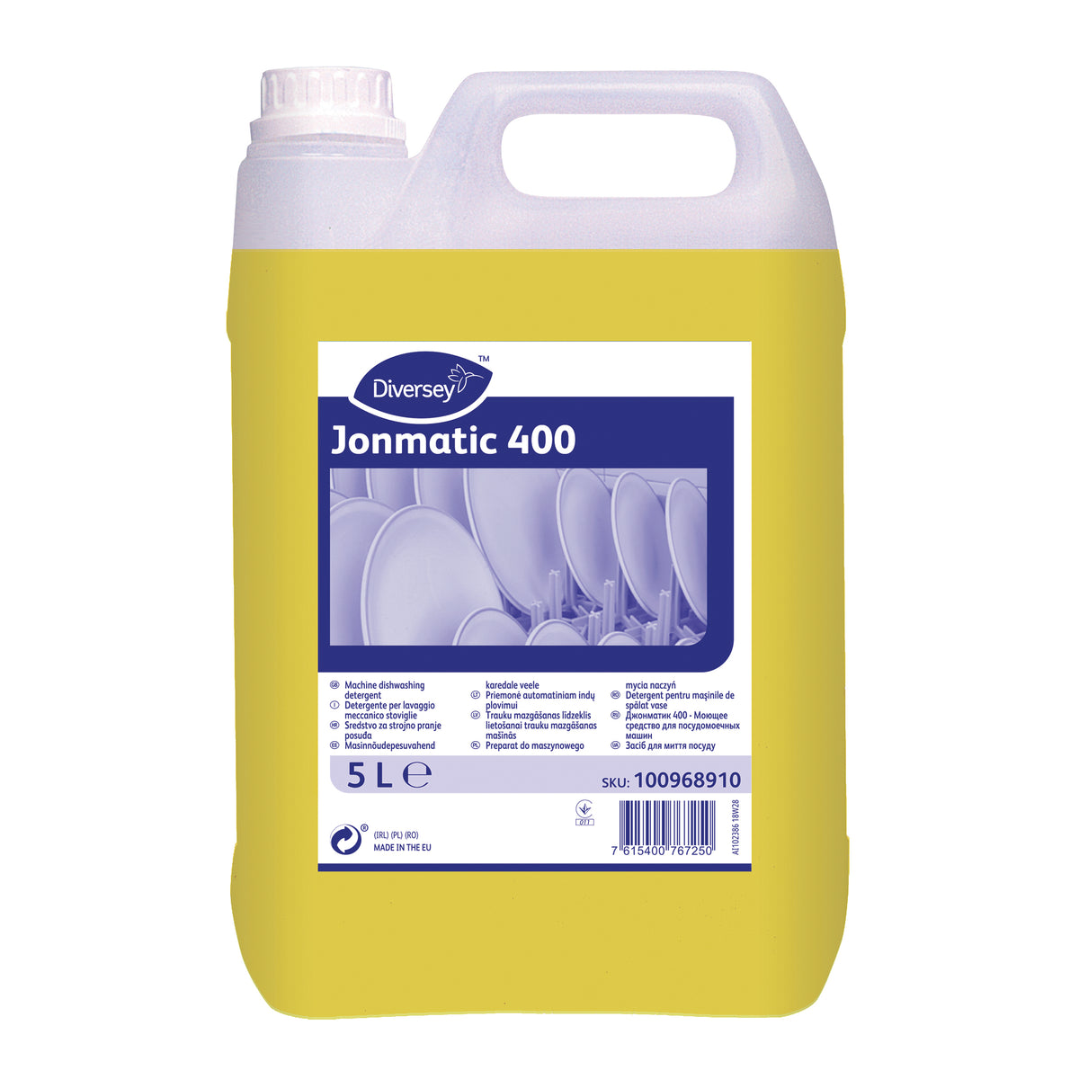 Detergente lavastoviglie per acque dure Diversey Jonmatic 400 5 litri