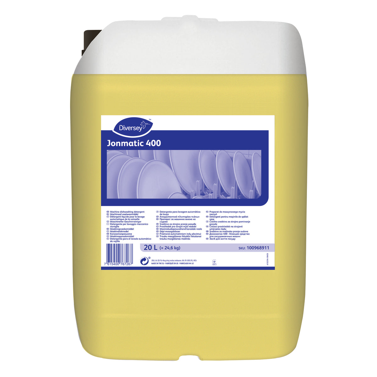 Detergente lavastoviglie per acque dure Diversey Jonmatic 400 20 litri