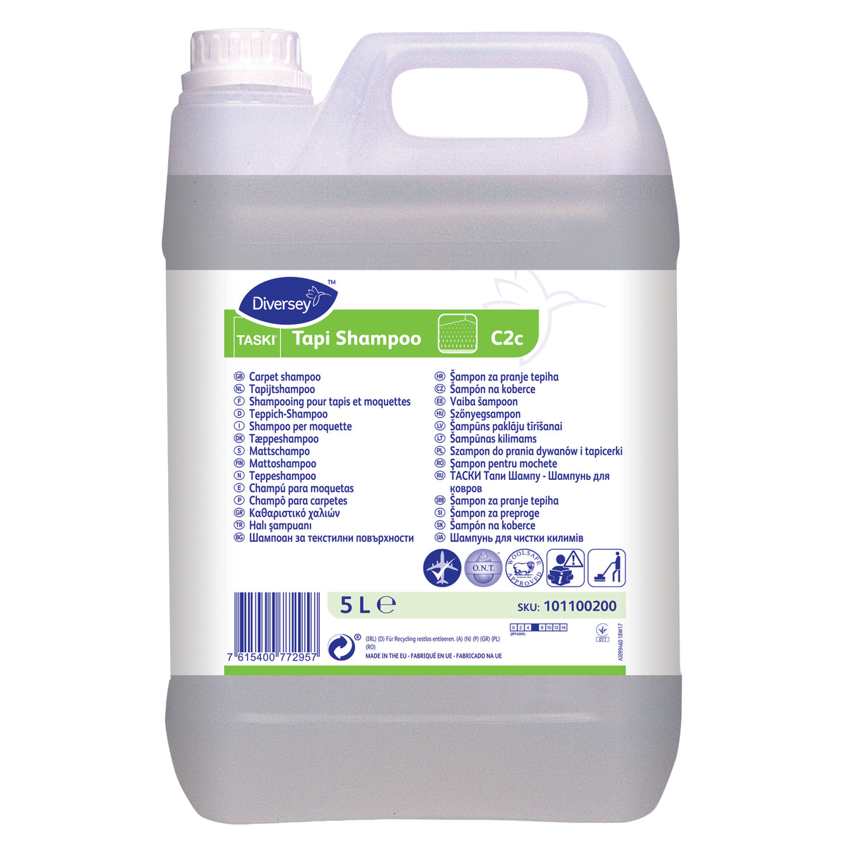 Shampoo per moquette e tessuti Diversey TASKI Tapi Shampoo C2c 5 litri