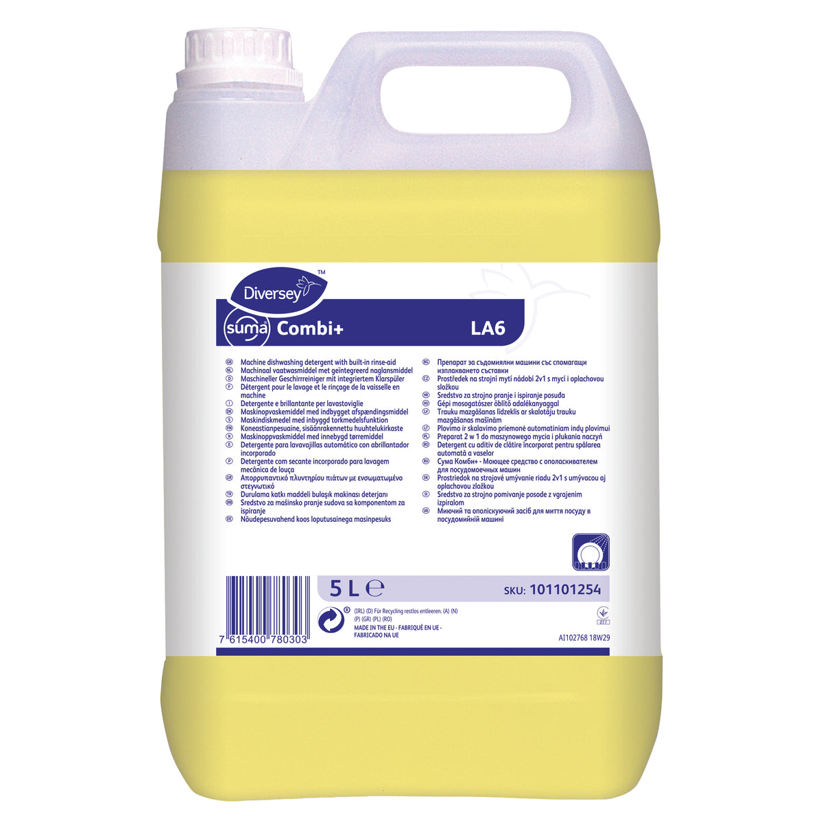 Detergente per lavastoviglie con brillantante integrato Diversey Suma Combi+ LA6 5 litri