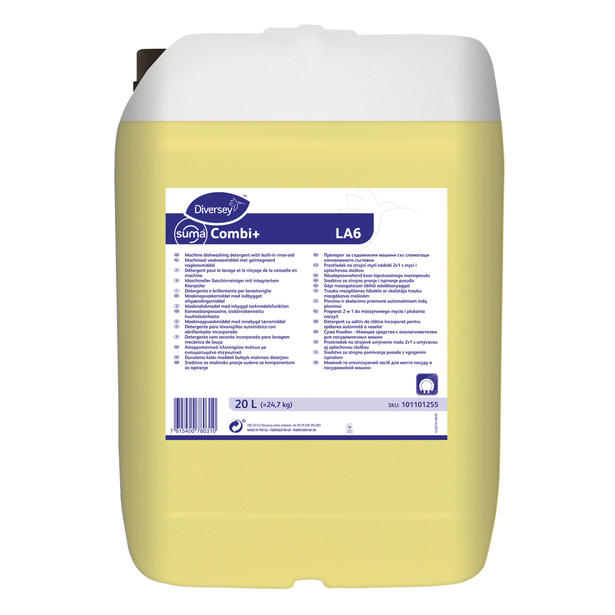 Detergente per lavastoviglie con brillantante integrato Diversey Suma Combi+ LA6 20 litri