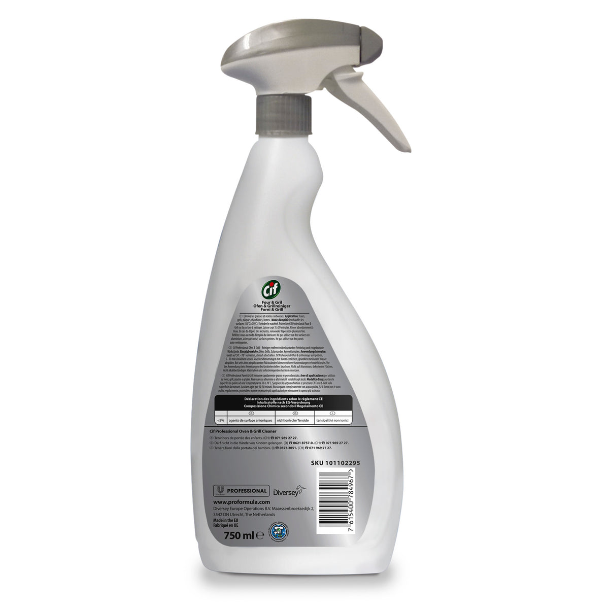 Detergente energico per forni e grill Diversey Cif Forni e Grill 6x750 ml