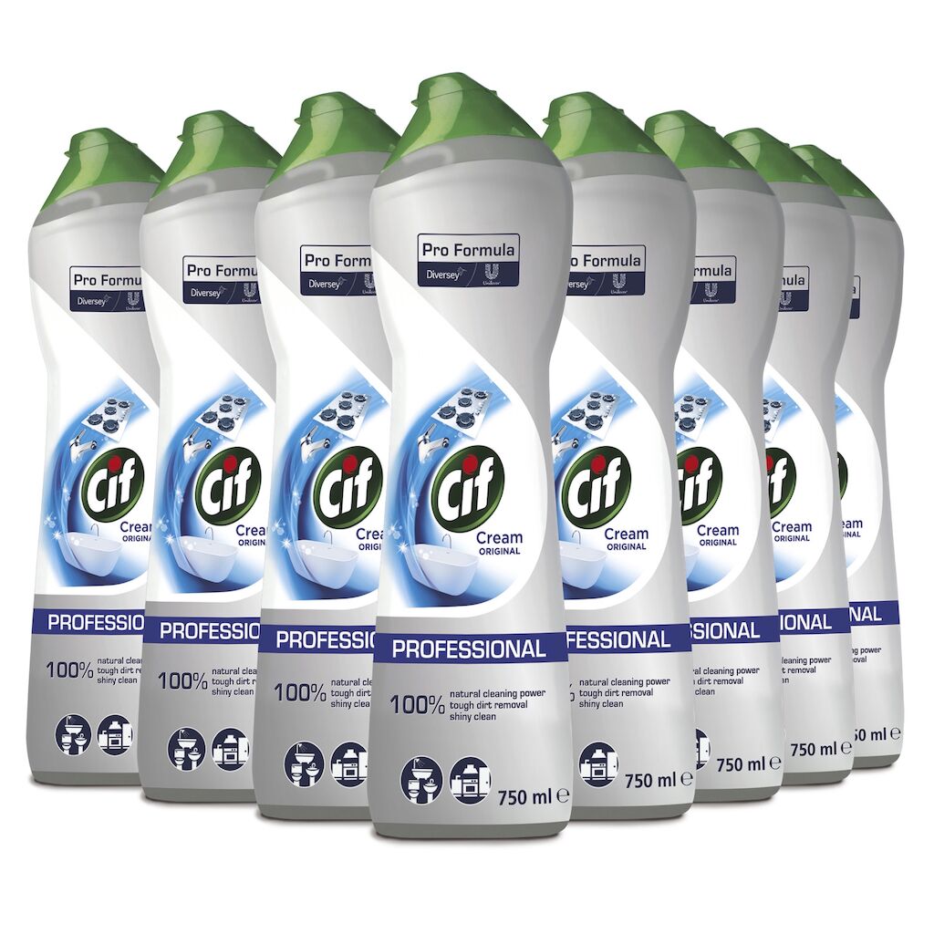 Detergente liquido per bagno e cucina Cif Crema Classica 8x0.75 lt