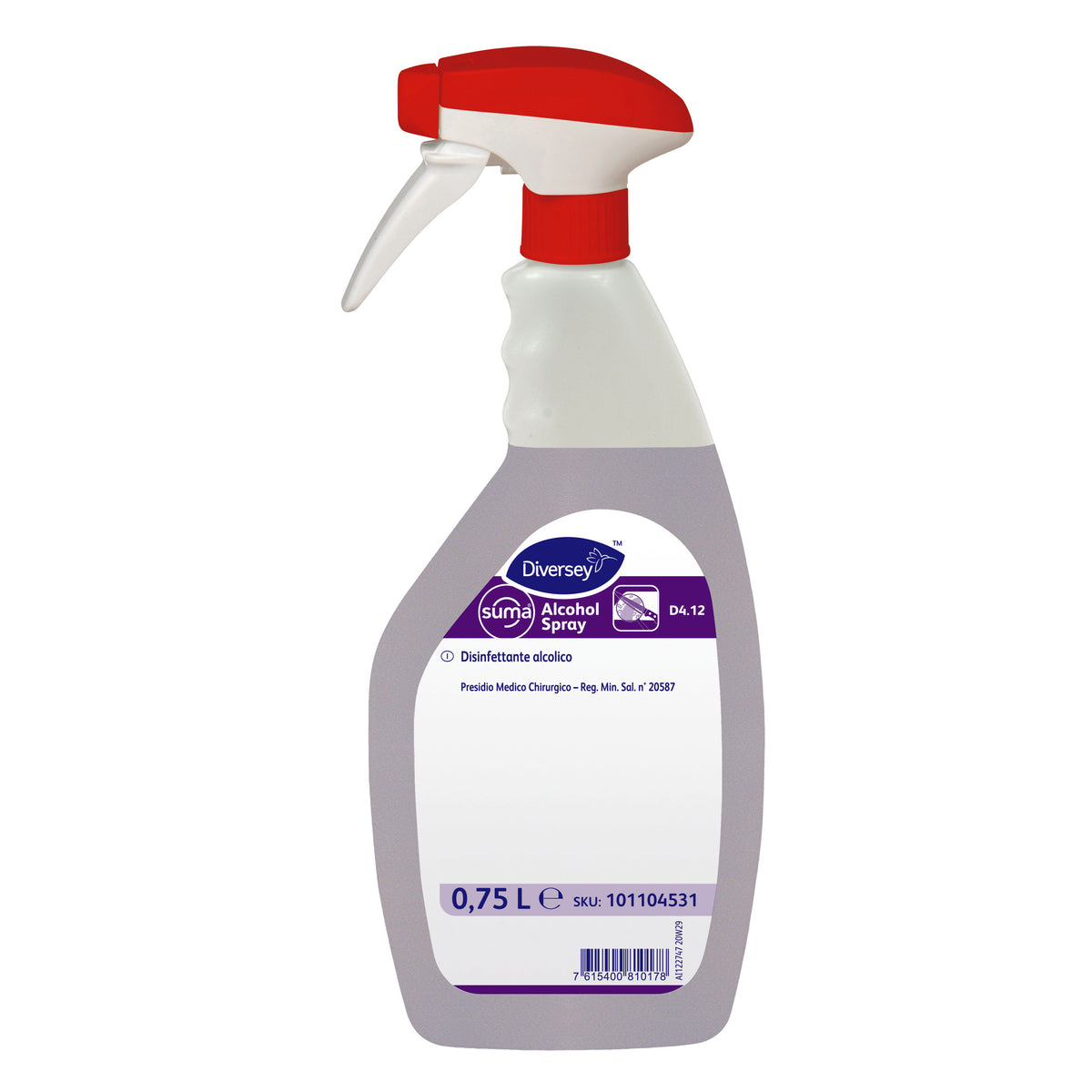 Disinfettante alcolico per superfici dure Diversey Suma Alcohol Spray D4.12 750 ml