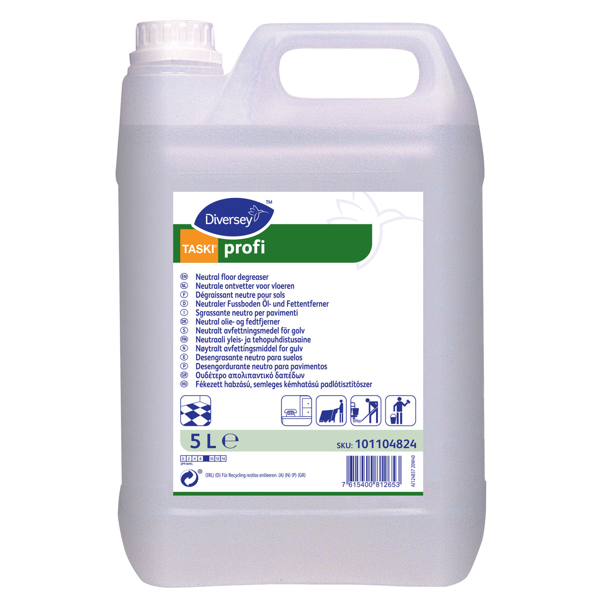 Sgrassante leggermente alcalino Diversey TASKI profi 2x5 litri