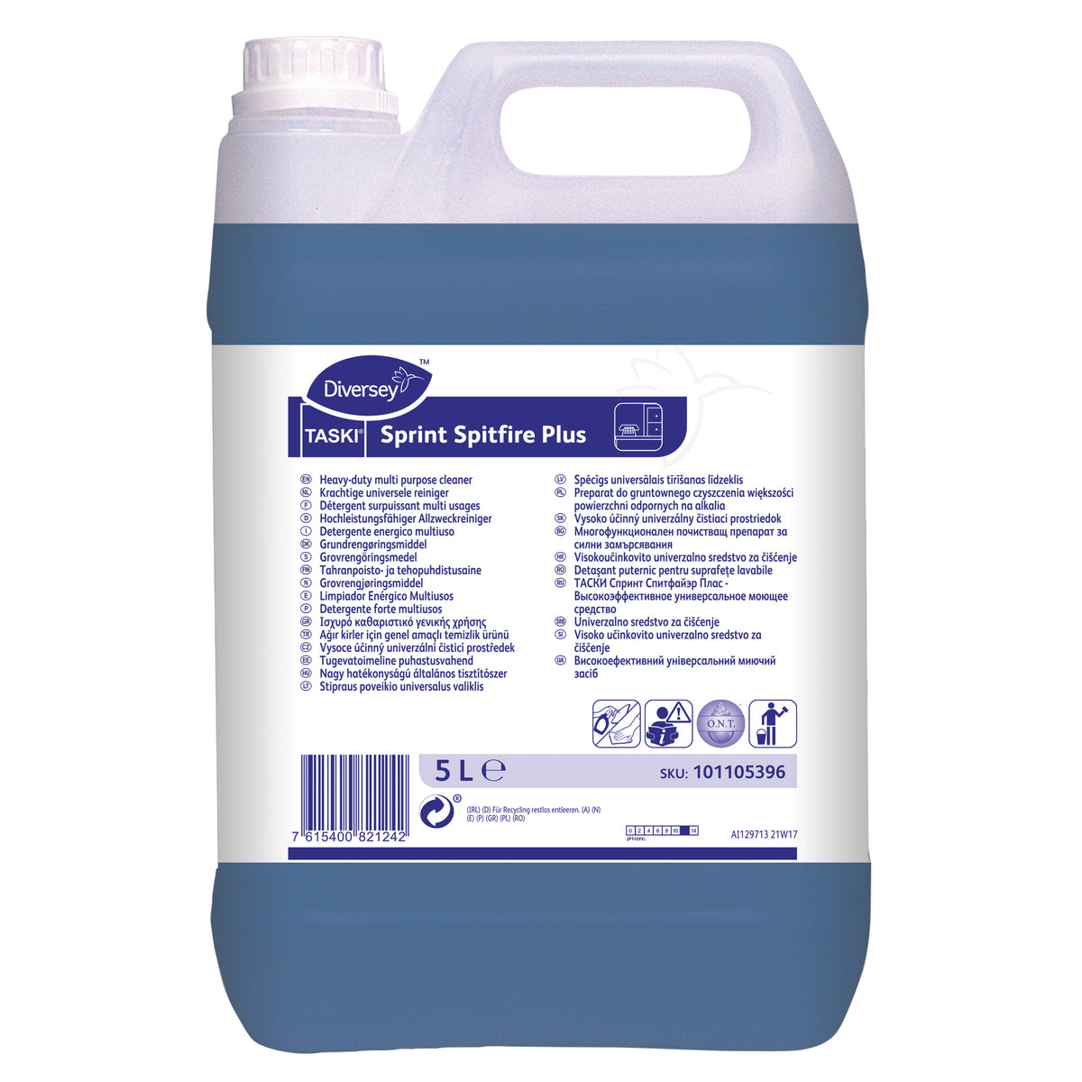 Detergente multiuso per sporco pesante Diversey TASKI Sprint Spitfire Plus 2x5 litri