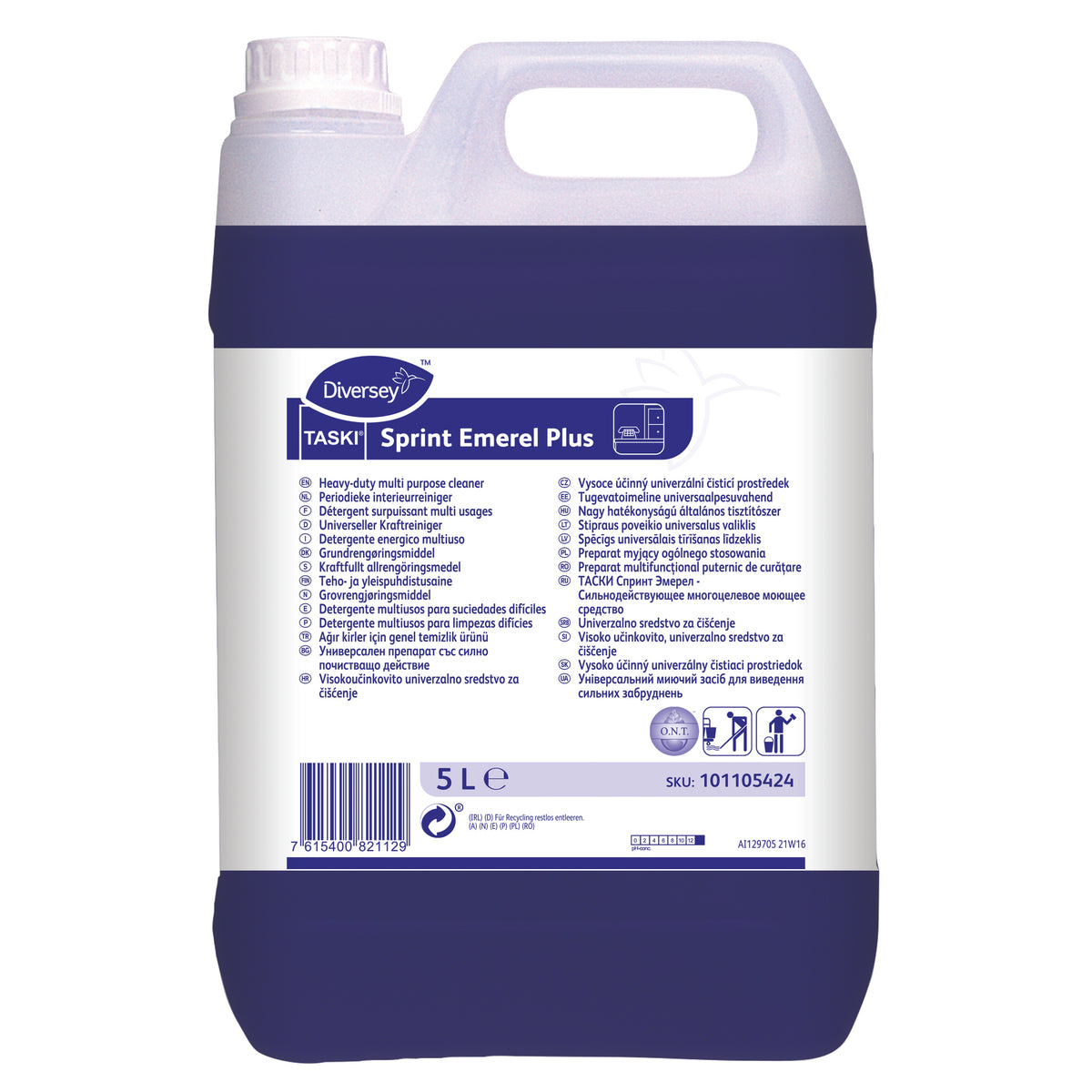Detergente energico multiuso Diversey TASKI Sprint Emerel Plus 5 litri