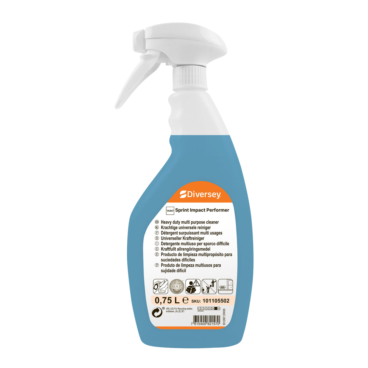 Detergente multiuso per sporco pesante Diversey TASKI Sprint Impact Performer 6x750 ml