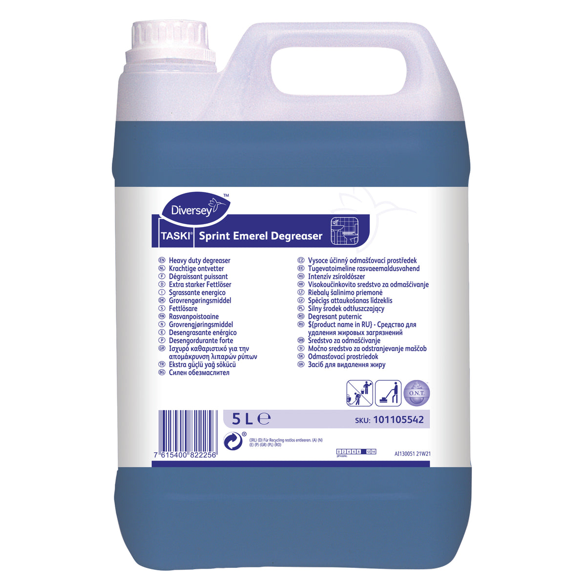 Detergente multiuso altamente profumato Diversey TASKI Sprint Emerel Degreaser 5 litri