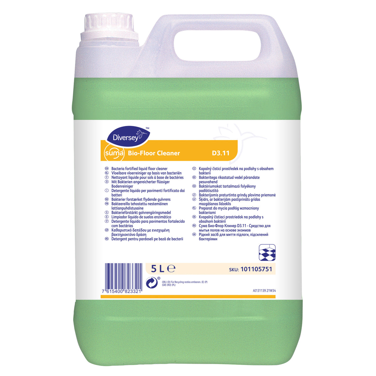 Detergente biologico per pavimenti Diversey Suma Bio-Floor Cleaner D3.11 2x5 litri