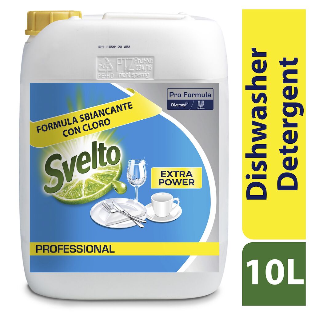 Detergente liquido clorinato per lavastoviglie Svelto Extra Power 10 litri