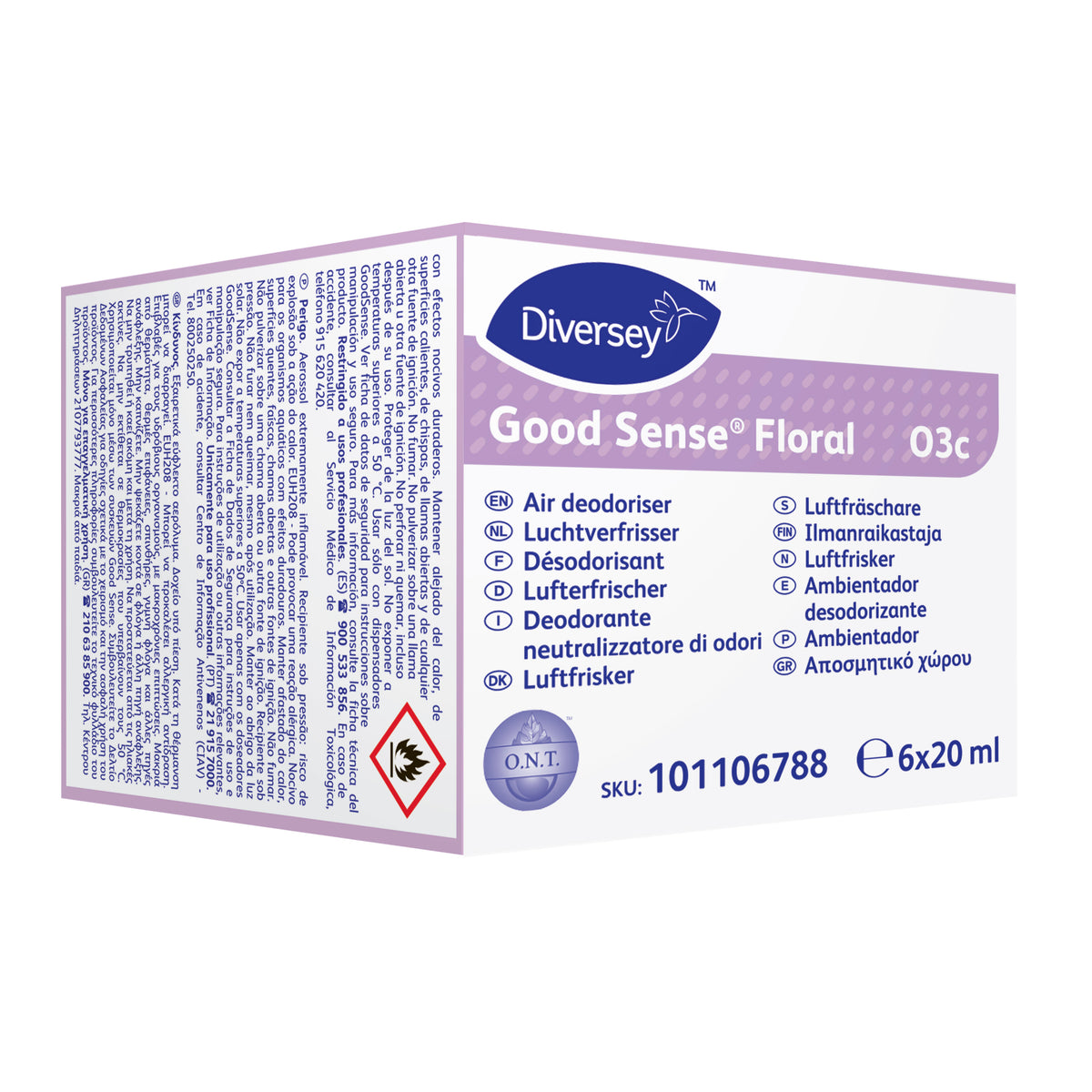 Deodorante per ambienti ad azione continua Diversey Good Sense Floral (ricarica per Good Sense Dispenser) O3c 2 pezzi