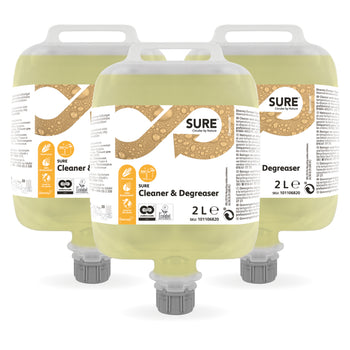 Sgrassatore energico per pavimenti in Divermite Diversey SURE Cleaner & Degreaser DVM 3x2 litri