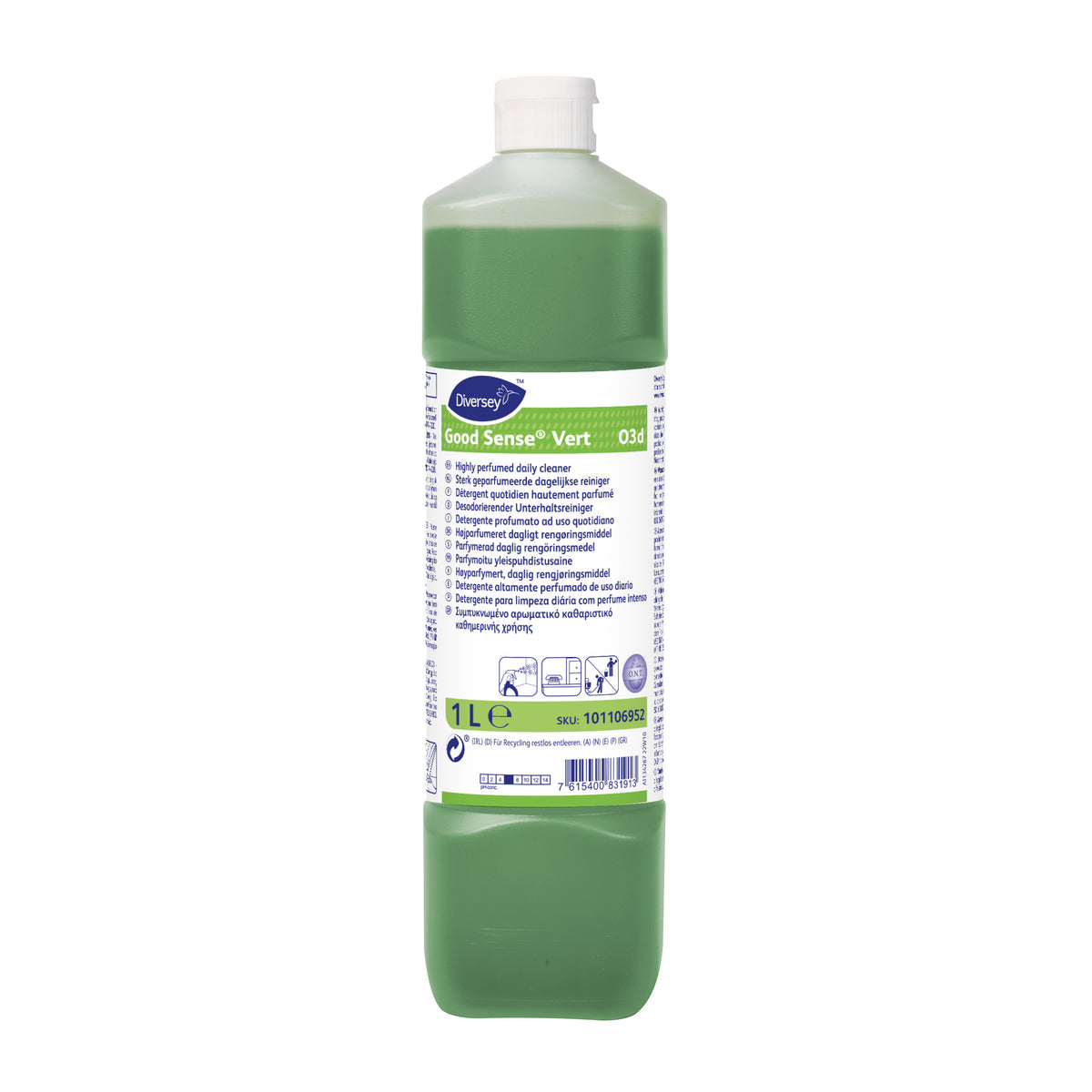 Detergente deodorante liquido Diversey Good Sense Vert O3d 1 litro