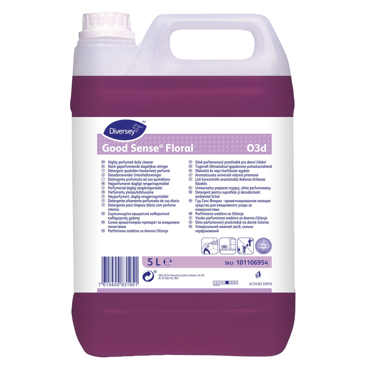 Detergente deodorante liquido Diversey Good Sense Floral O3d 2x5 litri