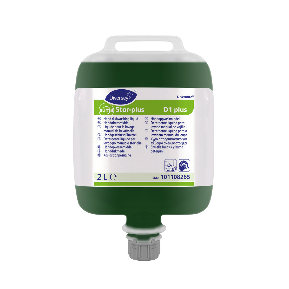 Detergente superconcentrato per lavaggio manuale stoviglie Diversey Suma Star-plus D1 3x2 litri