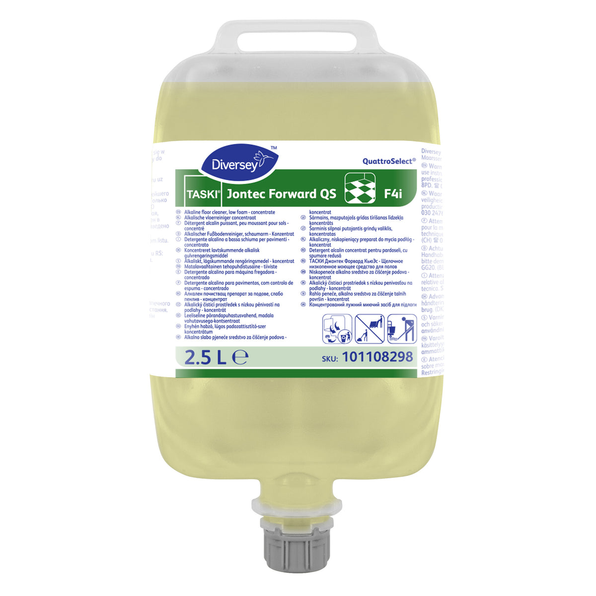 Detergente alcalino per pavimenti in QuattroSelect Diversey TASKI Jontec Forward QS F4i 2x2,5 litri