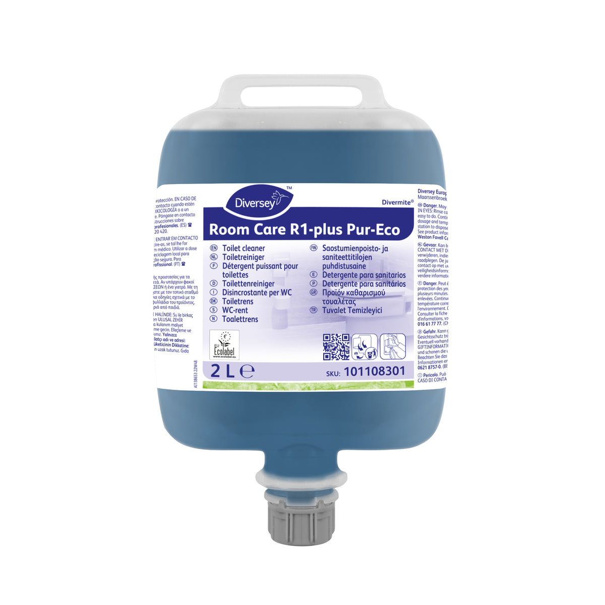 Detergente per WC concentrato Diversey Room Care R1-plus Pur-Eco 2x2 litri