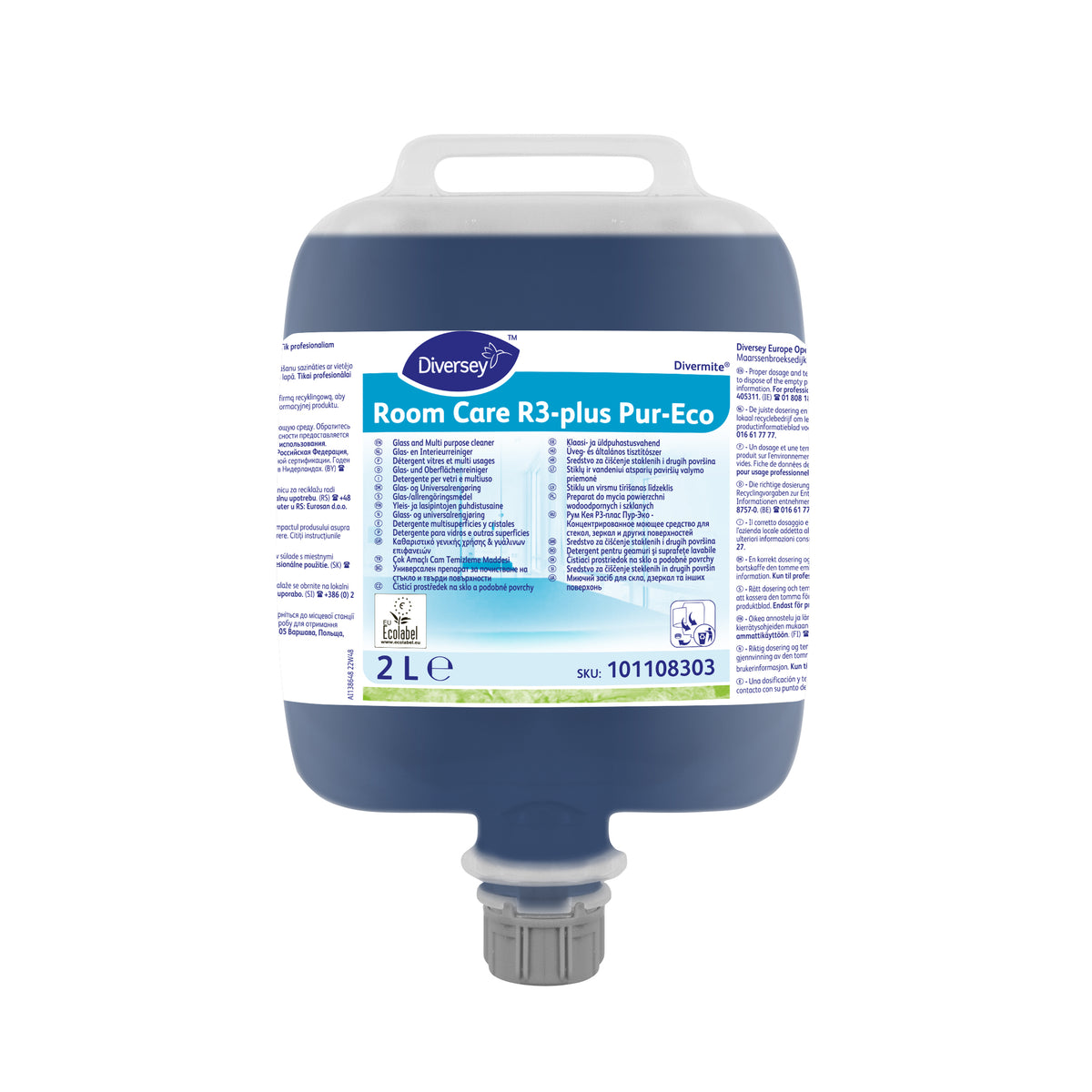 Detergente per vetri multiuso concentrato Diversey Room Care R3-plus Pur-Eco 2 litri