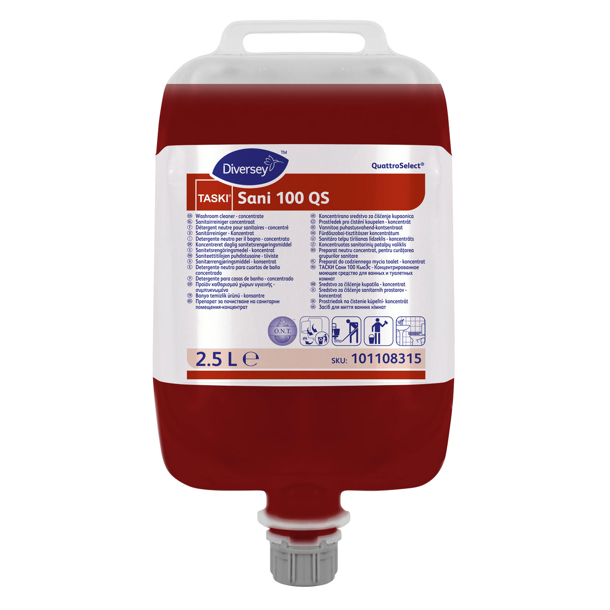 Detergente per il bagno in QuattroSelect Diversey TASKI Sani 100 QS 2x2,5 litri