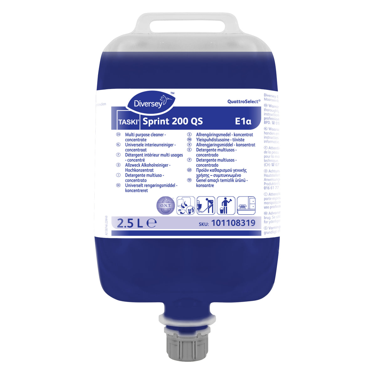 Detergente alcolico per superfici in QuattroSelect Diversey TASKI Sprint 200 QS 2,5 litri