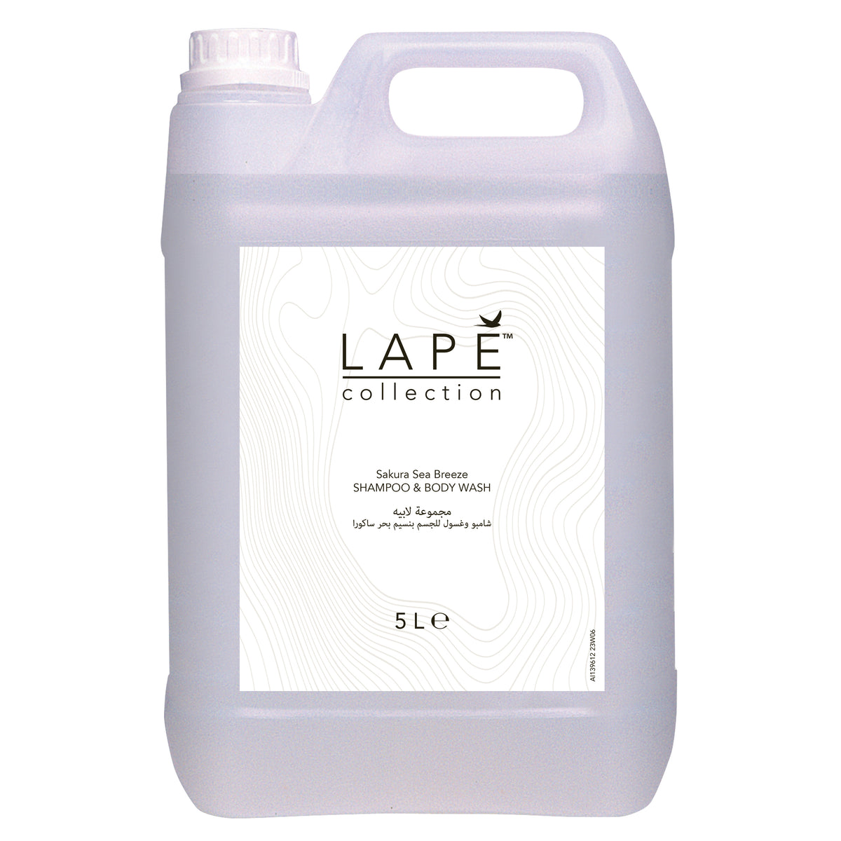 Detergente corpo e capelli Nordic Swan Diversey LAPĒ Collection Sakura Sea Breeze Shampoo & Body Wash 5 litri