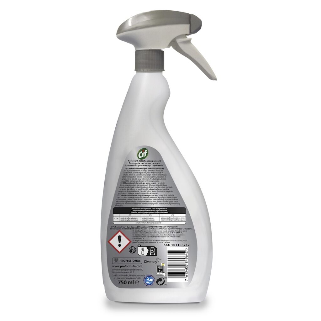 Detergente per pulizia inchiostro e unto Cif Heavy Duty Cleaner 6x750 ml