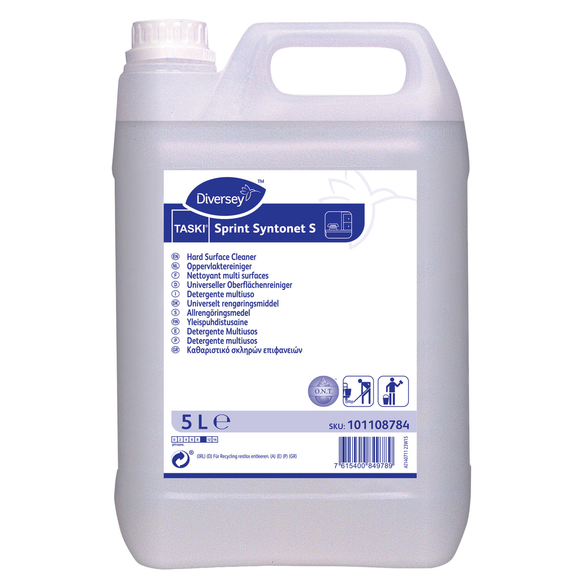 Detergente per superfici lavabili e plastiche Diversey TASKI Sprint Syntonet S 2x5 litri