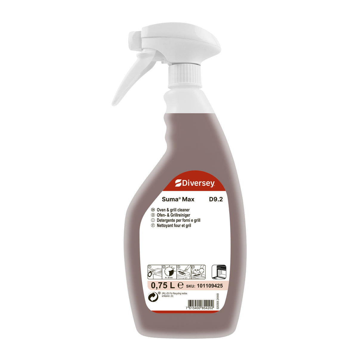Detergente per forni e grill Diversey Suma Max D9.2 6x750 ml