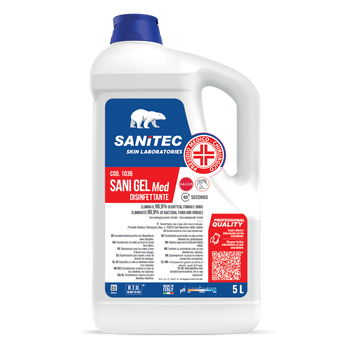 Disinfettante mani a base di alcol Sanitec Sani Gel Med 5 L