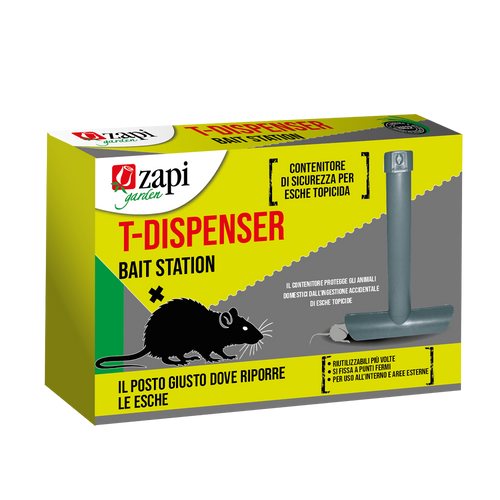 Contenitore di sicurezza per esche rodenticide Zapi T-Dispenser Bait Station 1 pezzo
