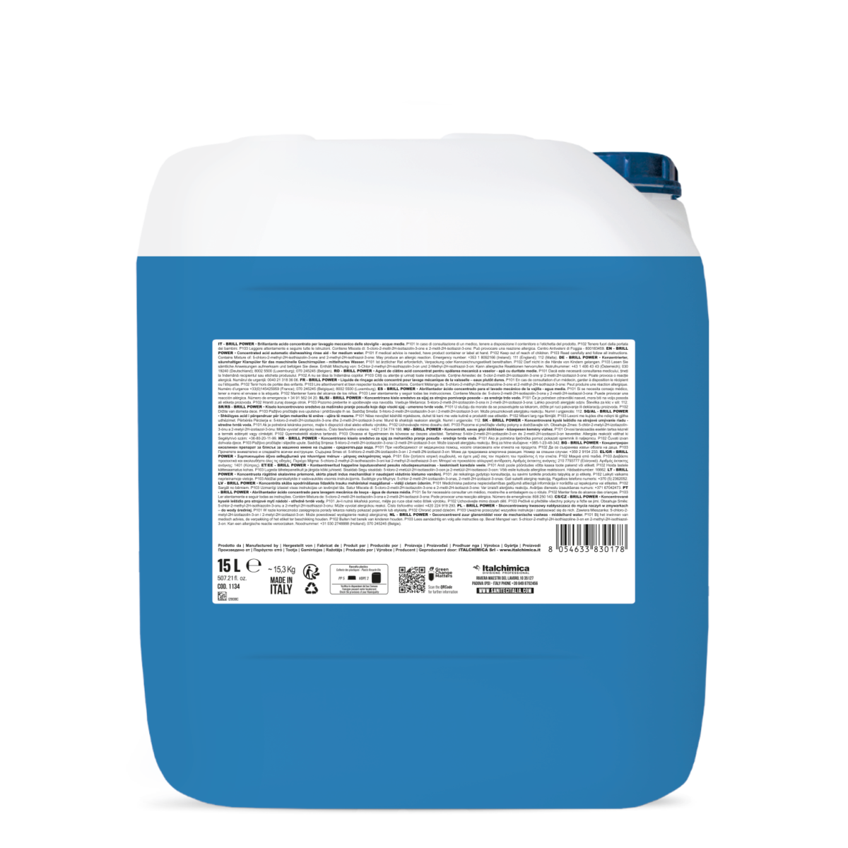 Brillantante acido per lavaggio lavastoviglie Sanitec BRILL POWER 15 lt