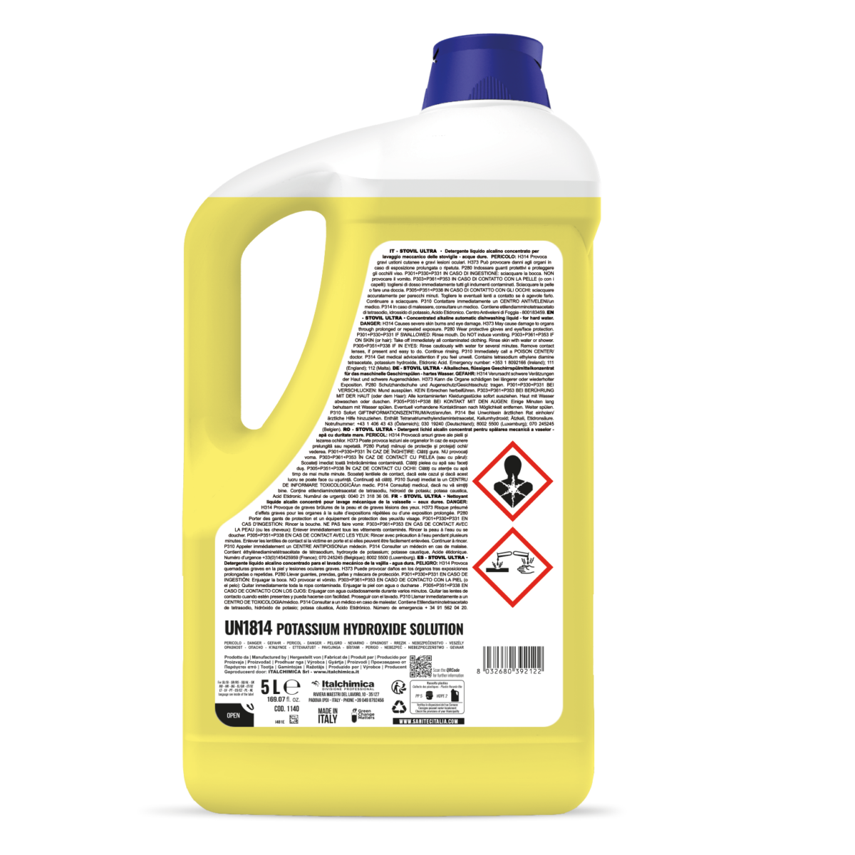 Detergente per lavaggio manuale stoviglie Sanitec Stovil Ultra 5 lt
