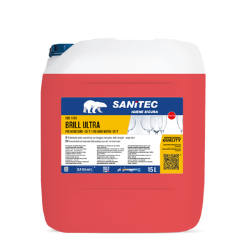 Brillantante per lavastoviglie acque dure Sanitec Brill Ultra 15 litri