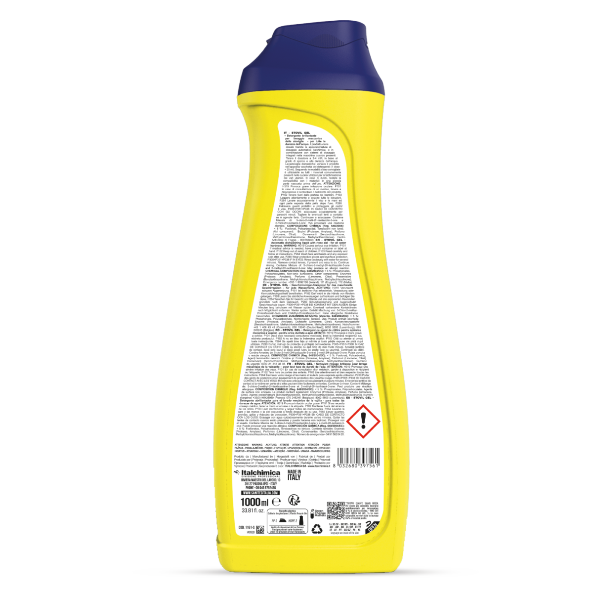 Detergente brillantante per lavaggio stoviglie Sanitec Stovil Gel 1 lt