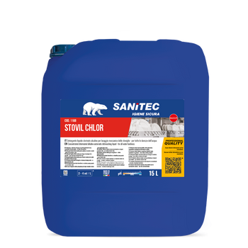 Detergente clorinato per lavaggio stoviglie Sanitec Stovil Chlor 15 lt