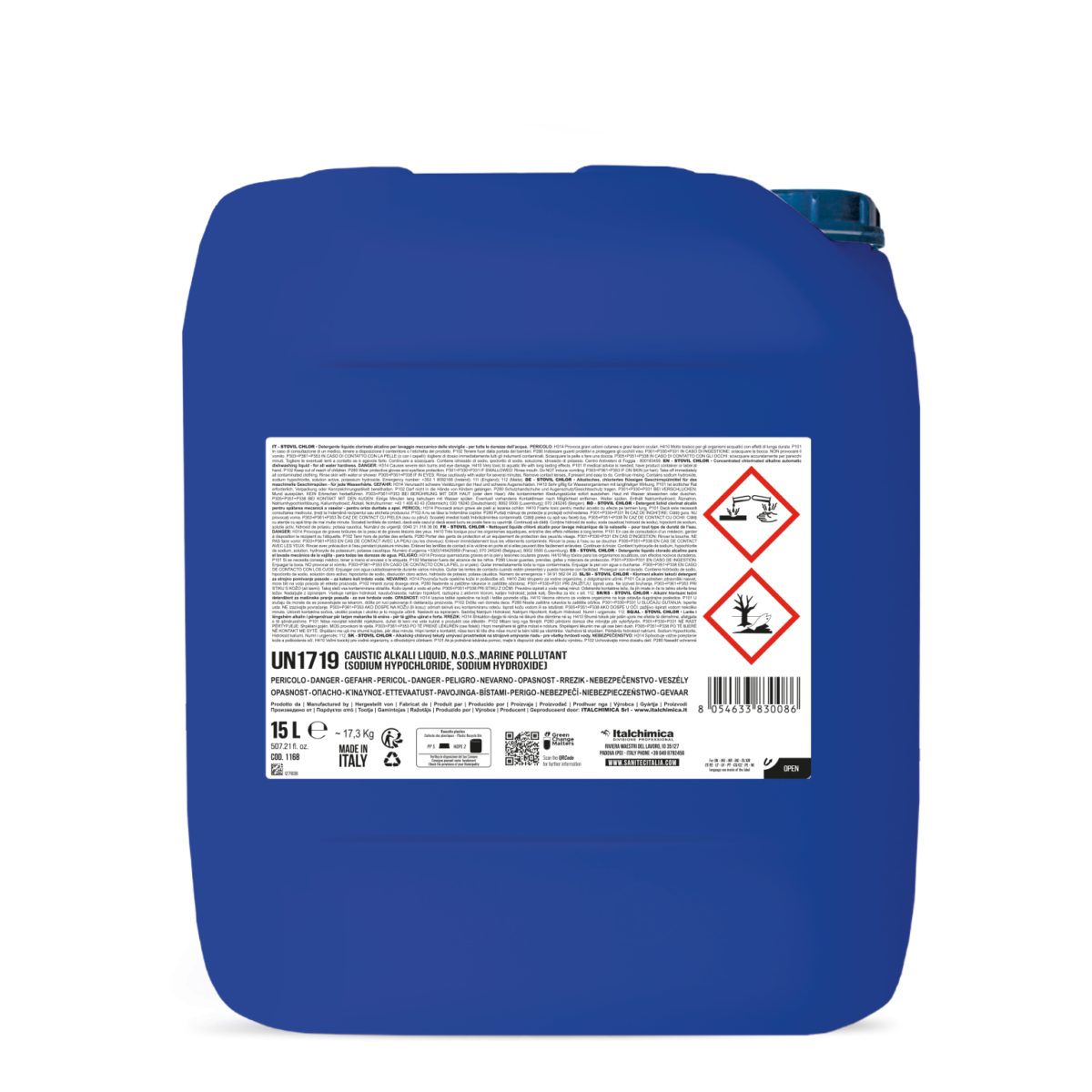 Detergente clorinato per lavaggio stoviglie Sanitec Stovil Chlor 15 lt