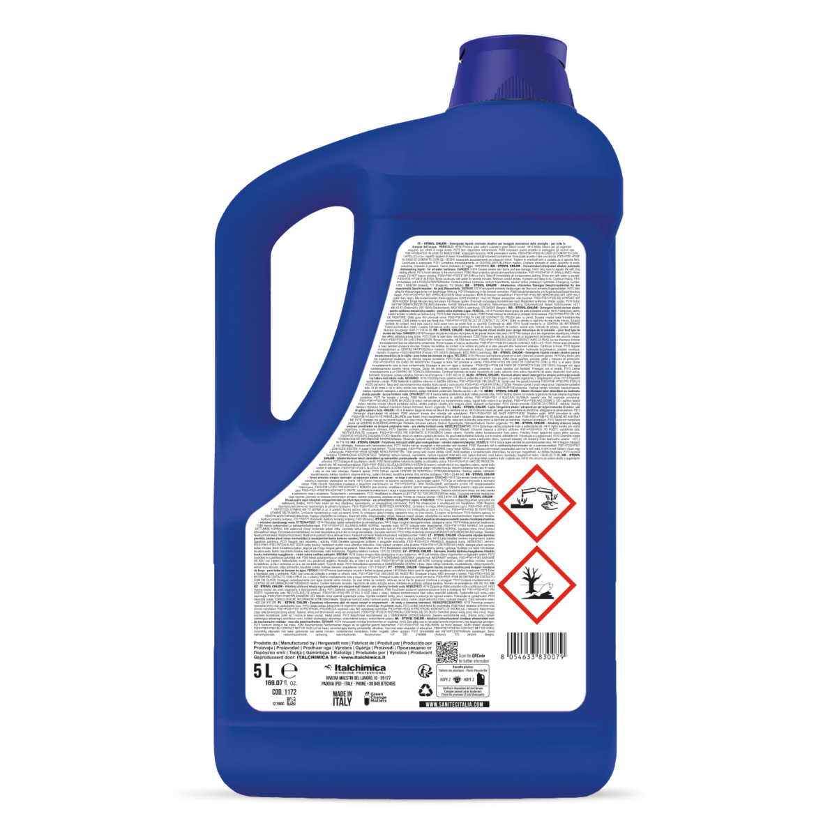 Detergente clorinato per lavaggio stoviglie Sanitec Stovil Chlor 5 lt